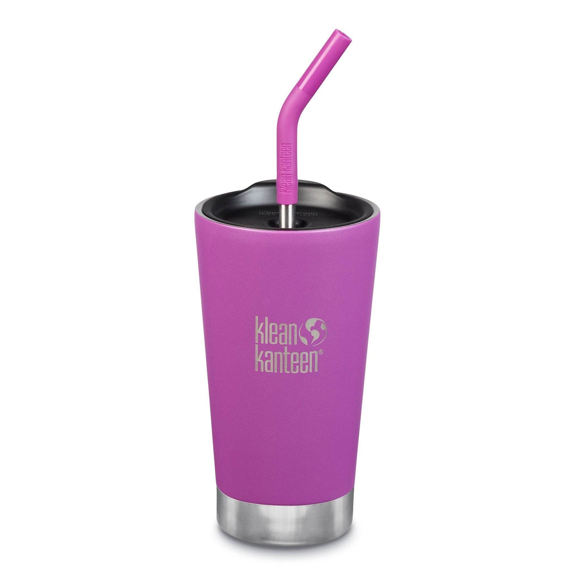 Klean Kanteen Isolerad Tumbler 473ml Med Sugrör Ljusrosa - NatureLife