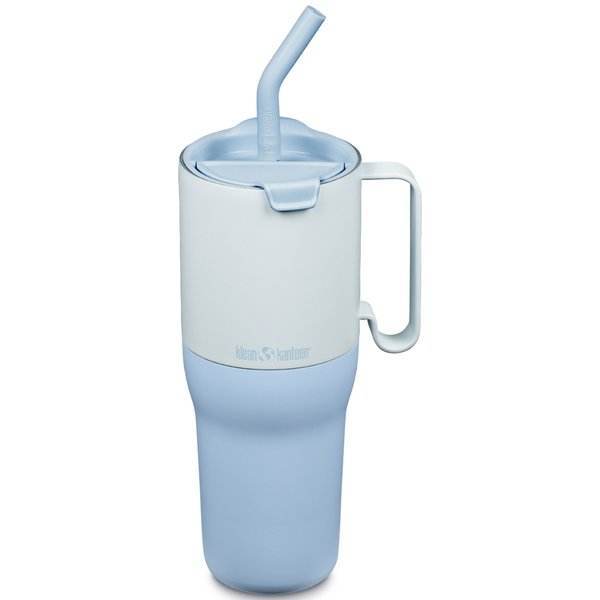 Klean Kanteen Rise Tumbler Flip Lid w Straw 1L Termosmugg Ice Blue - NatureLife