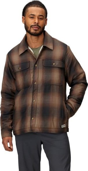 Marmot Men's Ridgefield Sherpa Flannel Shirt Jacket BLACK
