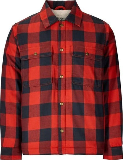 Marmot Men's Ridgefield Sherpa Flannel Shirt Jacket Sumac / Red