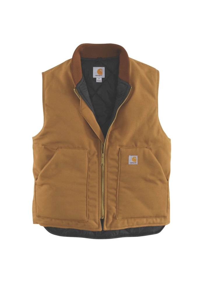 Carhartt Insulated Rib Collar Vest Brown - NatureLife
