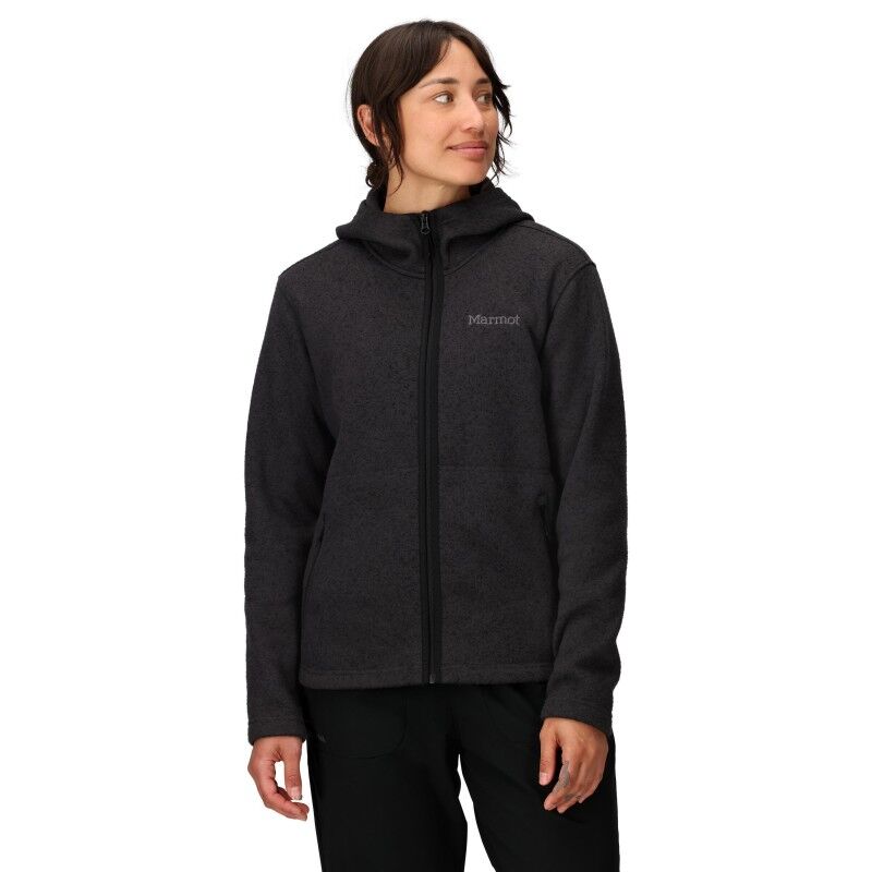 Marmot Wm's Drop Line Full Zip Hoody Black Heather