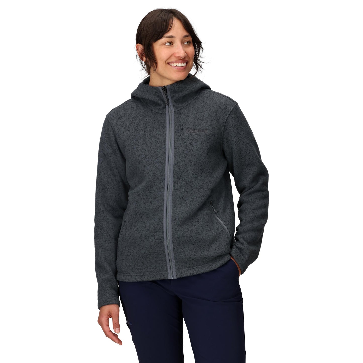 Marmot Wm's Drop Line Full Zip Hoody Steel Onyx Heather