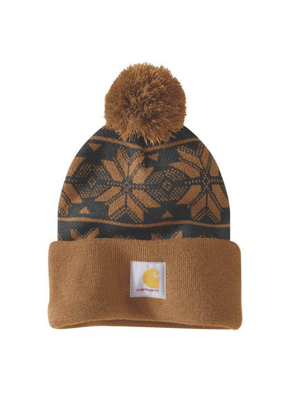 Carhartt Knit Pom Jacquard Beanie - NatureLife