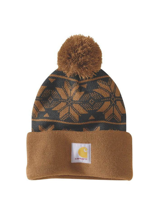 Carhartt Knit Pom Jacquard Beanie - NatureLife