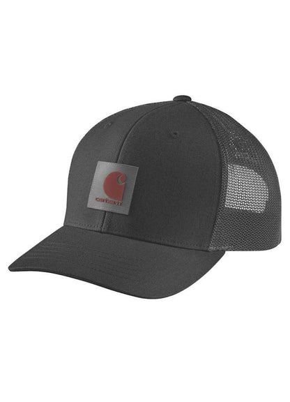 Carhartt Twill Mesh-Back Logo Patch Cap Black - NatureLife