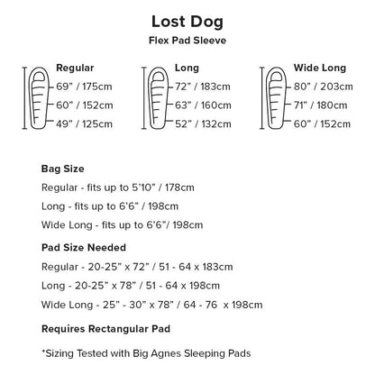 Big Agnes Lost Dog 15 (FireLine Eco) LONG LEFT