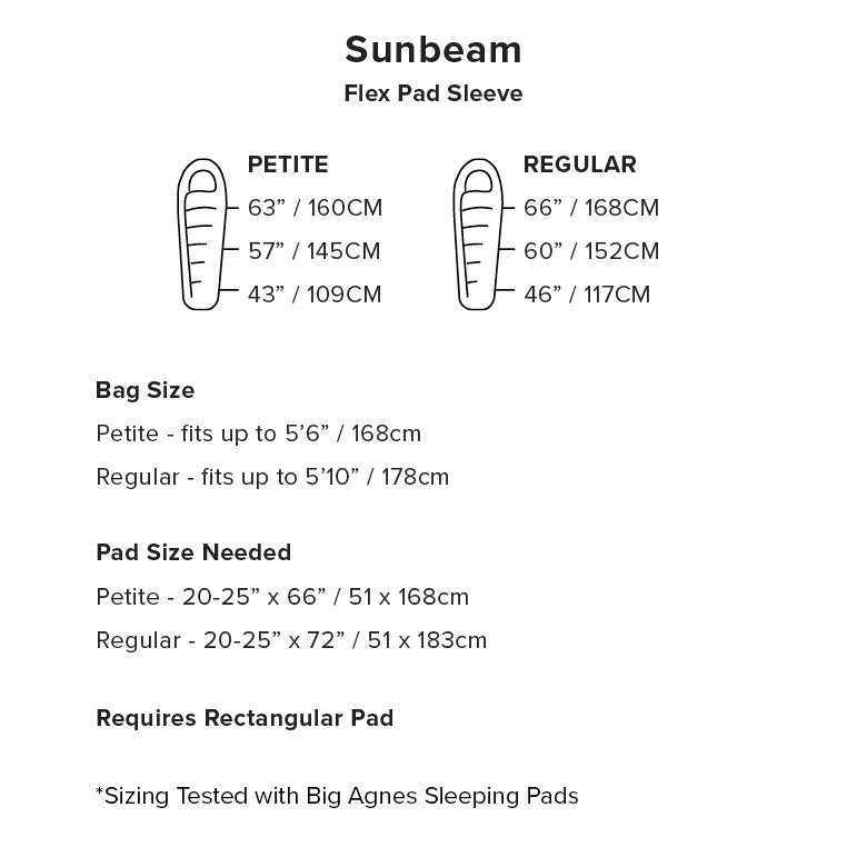 Big Agnes Sunbeam 15 (FireLine Eco) REGULAR RIGHT
