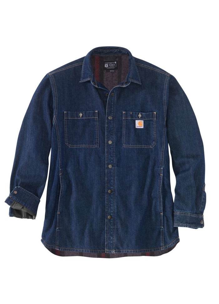 Carhartt Denim Fleece Lined Snap Front Shirt - NatureLife